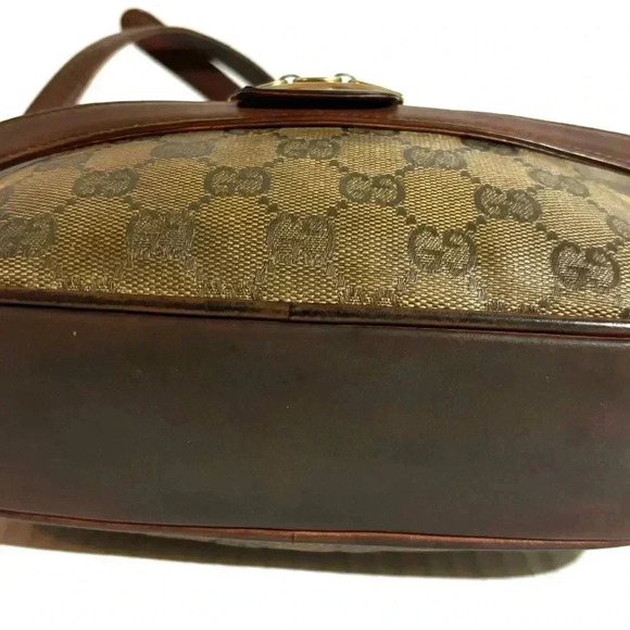 Gucci vintage GG logo distressed signature print canvas crossbody handbag - Picture 4 of 15